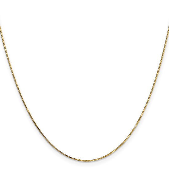 14K 24 inch .7mm Box with Spring Ring Clasp Chain