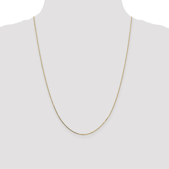 14K 24 inch .7mm Box with Spring Ring Clasp Chain