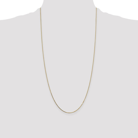 14K 28 inch .7mm Box with Spring Ring Clasp Chain