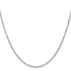 14K White Gold 22 inch 1.4mm Round Open Wide Link Cable with Lobster Clasp Chain