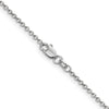 14K White Gold 24 inch 1.4mm Round Open Wide Link Cable with Lobster Clasp Chain