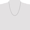 14K White Gold 22 inch 1.4mm Round Open Wide Link Cable with Lobster Clasp Chain