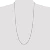14K White Gold 30 inch 1.4mm Round Open Wide Link Cable with Lobster Clasp Chain