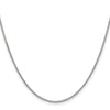 14K White Gold 20 inch 1.6mm Round Open Link Cable with Lobster Clasp Chain