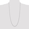 14K White Gold 30 inch 1.6mm Round Open Link Cable with Lobster Clasp Chain