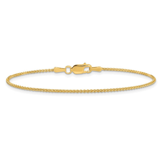 14K 10 inch 1.25mm Spiga with Lobster Clasp Anklet