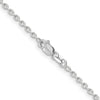 14K White Gold 22 inch 2mm Round Open Link Cable with Lobster Clasp Chain