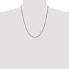 14K White Gold 22 inch 2.4mm Round Open Link Cable with Lobster Clasp Chain