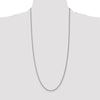 14K White Gold 30 inch 2.4mm Round Open Link Cable with Lobster Clasp Chain