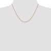 14K 18 inch 1.4mm Round Open Wide Link Cable with Lobster Clasp Chain