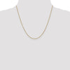 14K 20 inch 1.4mm Round Open Wide Link Cable with Lobster Clasp Chain