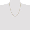14K 22 inch 1.4mm Round Open Wide Link Cable with Lobster Clasp Chain