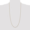 14K 30 inch 1.4mm Round Open Wide Link Cable with Lobster Clasp Chain