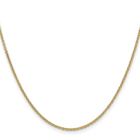 14K 30 inch 1.6mm Round Open Link Cable with Lobster Clasp Chain