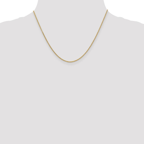 14K 18 inch 1.6mm Round Open Link Cable with Lobster Clasp Chain