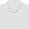 14K 18 inch 1.6mm Round Open Link Cable with Lobster Clasp Chain