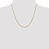 14K 20 inch 1.6mm Round Open Link Cable with Lobster Clasp Chain