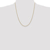 14K 22 inch 1.6mm Round Open Link Cable with Lobster Clasp Chain