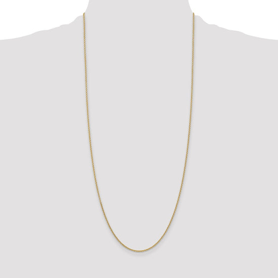14K 30 inch 1.6mm Round Open Link Cable with Lobster Clasp Chain