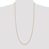 14K 30 inch 1.6mm Round Open Link Cable with Lobster Clasp Chain