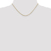 14K 16 inch 2mm Round Open Link Cable with Lobster Clasp Chain