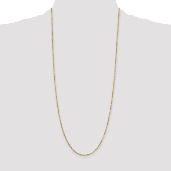 14K 30 inch 2mm Round Open Link Cable with Lobster Clasp Chain