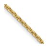 14K 22 inch 2mm Round Open Link Cable with Lobster Clasp Chain