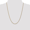 14K 24 inch 2.4mm Round Open Link Cable with Lobster Clasp Chain