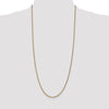 14K 30 inch 2.4mm Round Open Link Cable with Lobster Clasp Chain