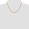 14K 18 inch 3.2mm Round Open Link Cable with Lobster Clasp Chain