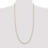 14K 30 inch 3.2mm Round Open Link Cable with Lobster Clasp Chain