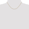 14K 16 inch 1.2mm Diamond-cut Beaded with Lobter Clasp Pendant Chain