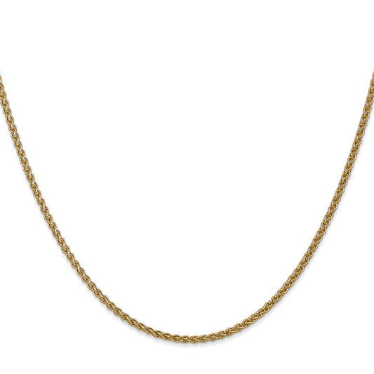 14K 22 inch 1.05mm Spiga with Spring Ring Clasp Chain