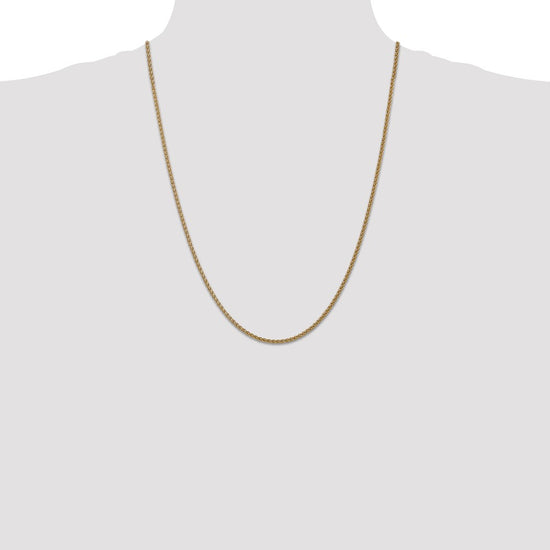 14K 24 inch 1.05mm Spiga with Spring Ring Clasp Chain