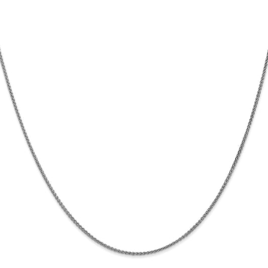 14K White Gold 26 inch 1.25mm Spiga with Lobster Clasp Chain