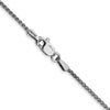 14K White Gold 16 inch 1.25mm Spiga with Lobster Clasp Chain