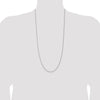 14K White Gold 30 inch 1.25mm Spiga with Lobster Clasp Chain