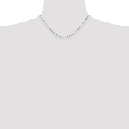 14k White Gold 1.2mm D/C Cable Chain