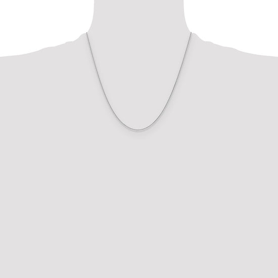 14k White Gold 1.2mm D/C Cable Chain