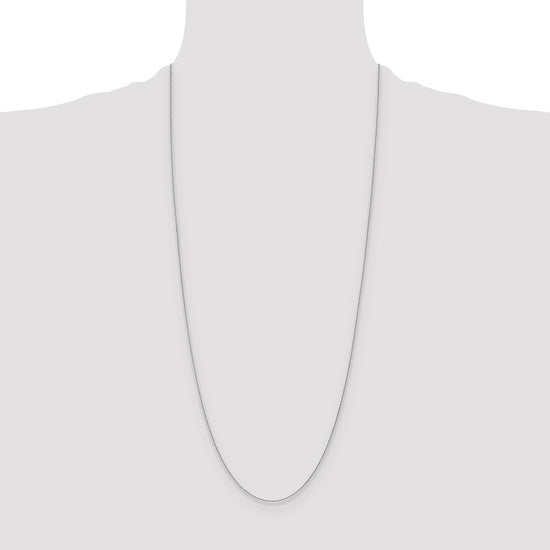 14k White Gold 1.2mm D/C Cable Chain