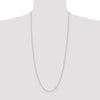 14k White Gold 1.2mm D/C Cable Chain