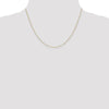 14K 18 inch .8mm Diamond-cut Cable with Spring Ring Clasp Chain