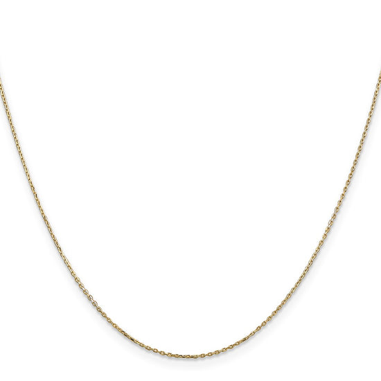14K 22 inch .8mm Diamond-cut Cable with Lobster Clasp Chain