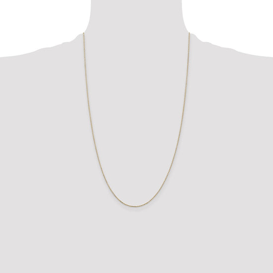 14K 26 inch .8mm Diamond-cut Cable with Lobster Clasp Chain