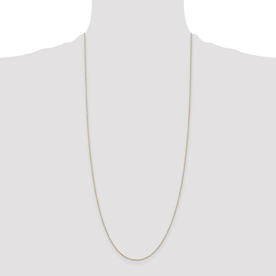 14K 30 inch .8mm Diamond-cut Cable with Lobster Clasp Chain