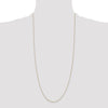 14K 30 inch .8mm Diamond-cut Cable with Lobster Clasp Chain
