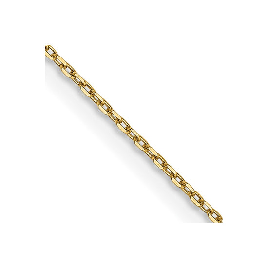14K 26 inch .8mm Diamond-cut Cable with Lobster Clasp Chain
