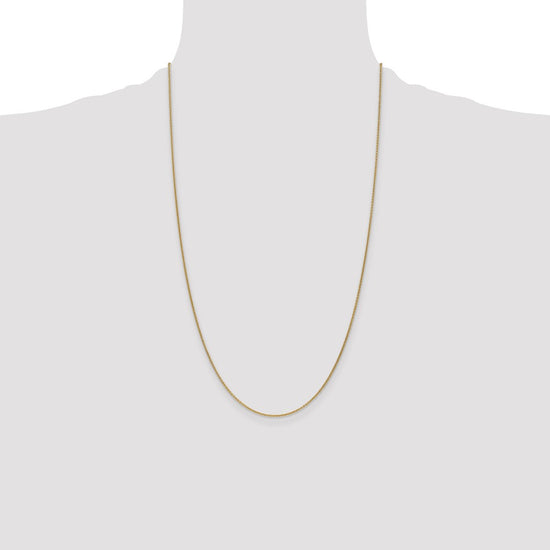 14K 26 inch 1mm Round Open Link Cable with Lobster Clasp Chain