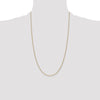 14K 26 inch 1mm Round Open Link Cable with Lobster Clasp Chain