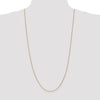 14K 30 inch 1mm Round Open Link Cable with Lobster Clasp Chain